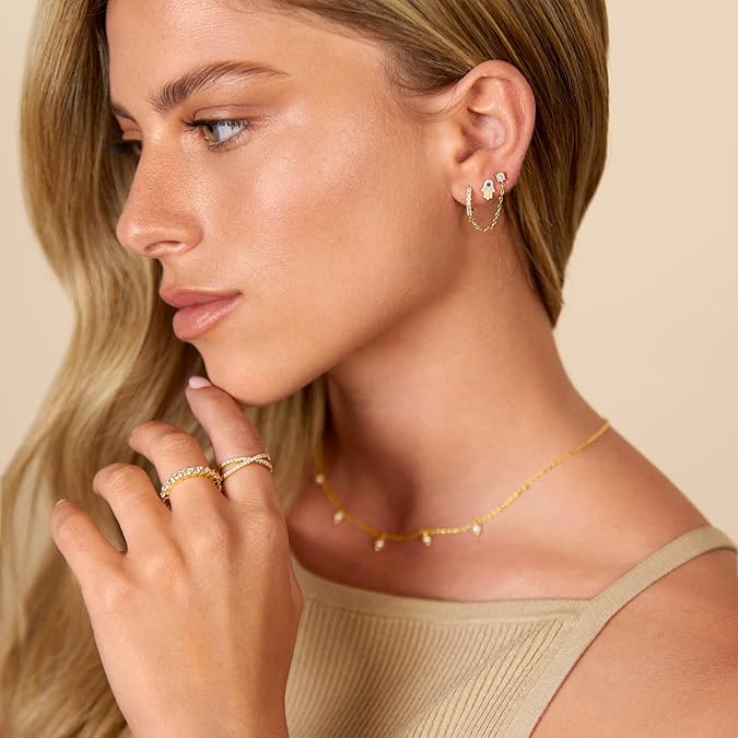 Adella Chain Earrings | Gold 3