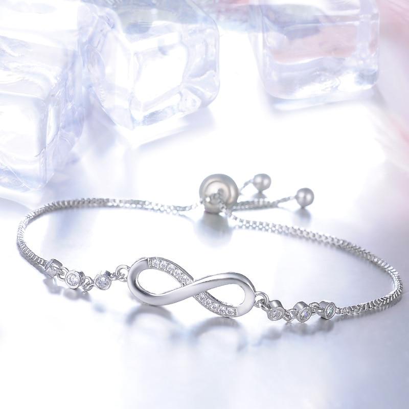 Adjustable Infinity Bracelet in silver 1