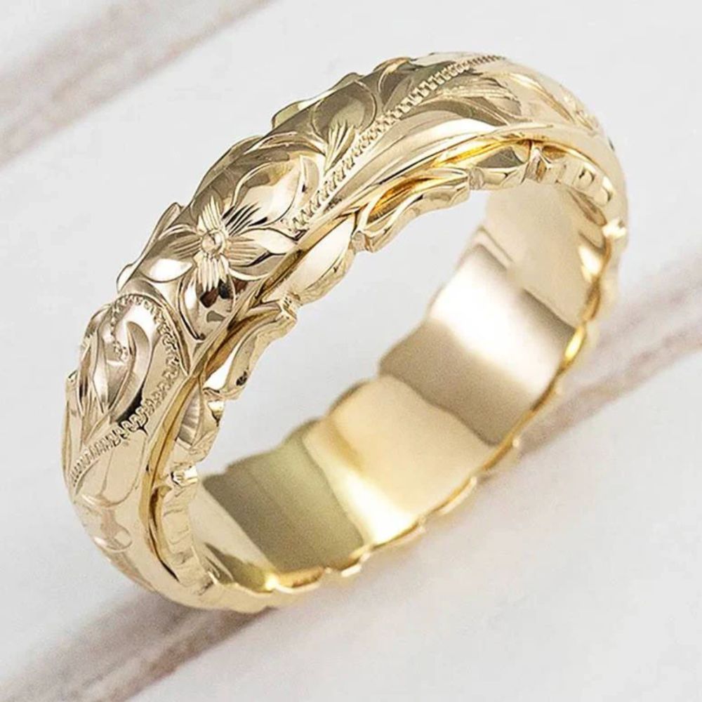 Antique Gold Flower Ring 0