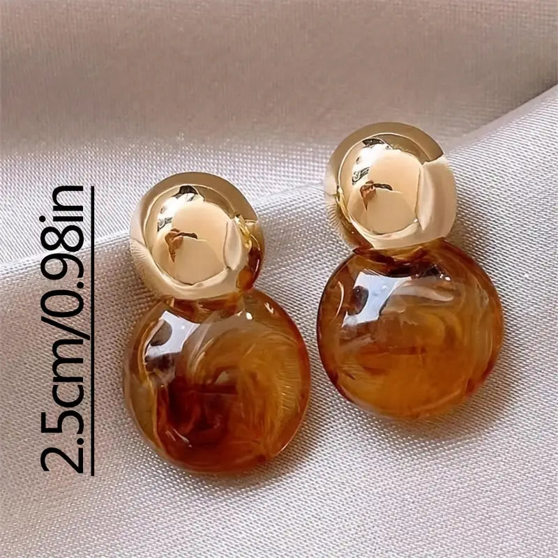 Aurélie Amber Drop Earrings | Gold 4