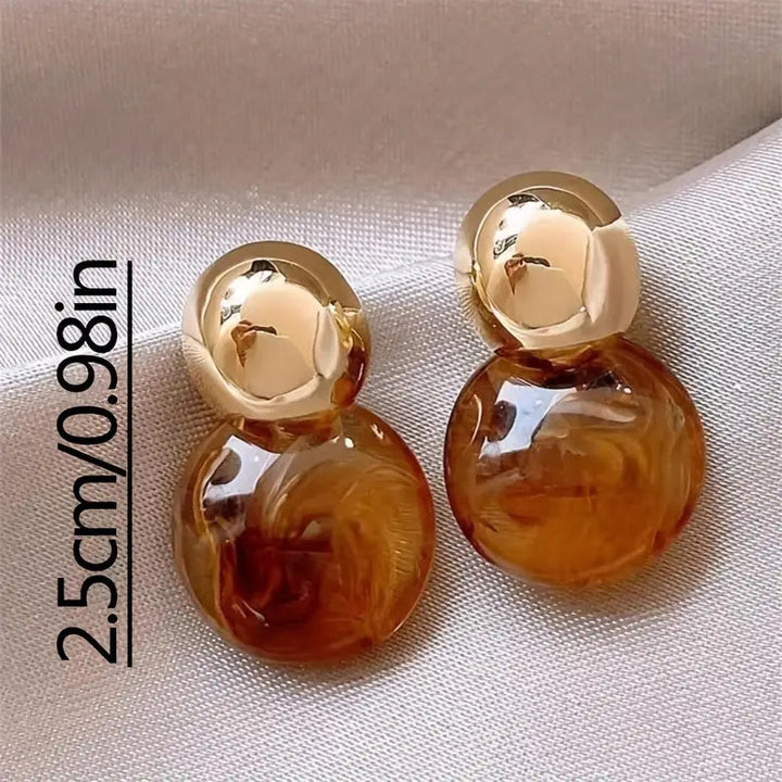 Aurélie Amber Drop Earrings | Gold 4