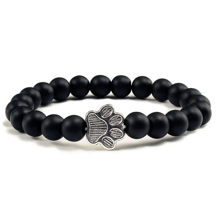 Beaded Paw Bracelet – Natural Stone Design 10