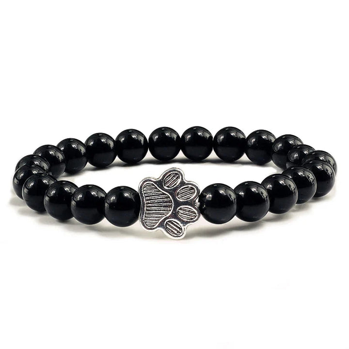 Beaded Paw Bracelet – Natural Stone Design 13