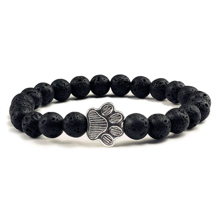 Beaded Paw Bracelet – Natural Stone Design 15