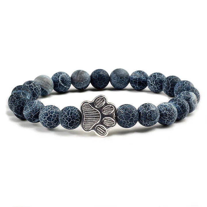 Beaded Paw Bracelet – Natural Stone Design 16