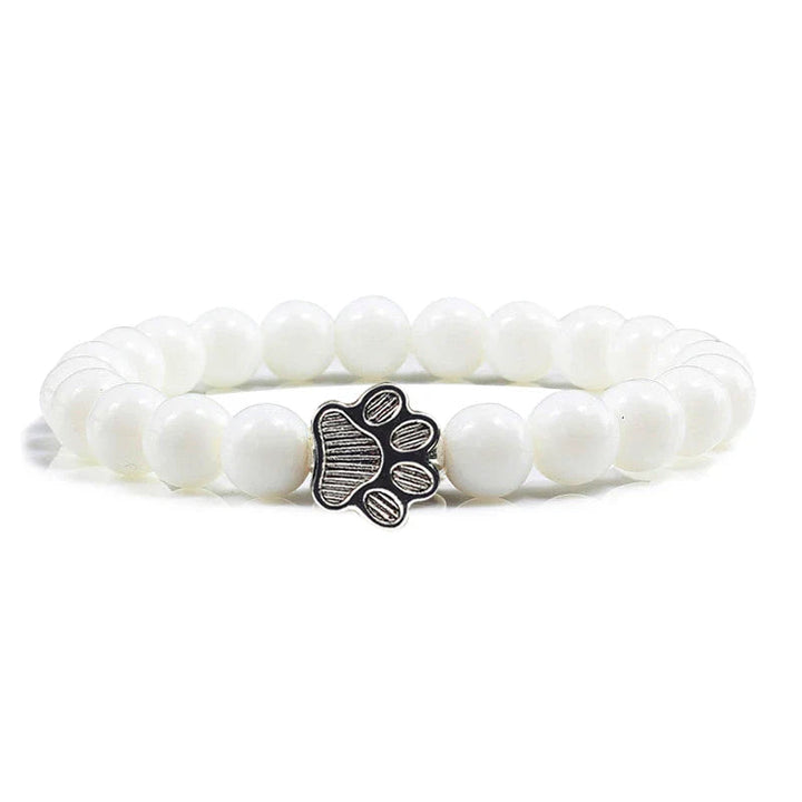 Beaded Paw Bracelet – Natural Stone Design 5