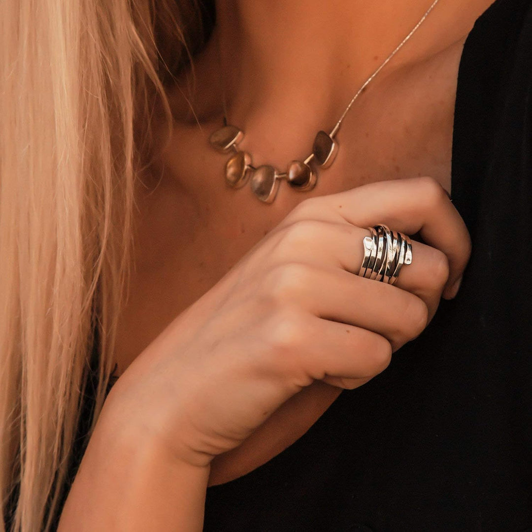 Bliss - Vintage Thick Layer Silver Ring 2