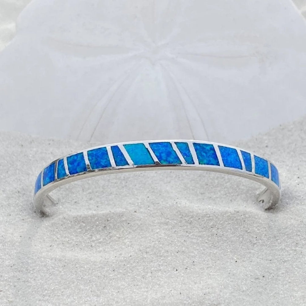 Blue and Silver Opal Bracelet 1