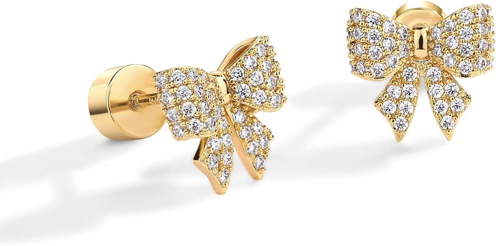 Bow Motif Earrings | Gold 1