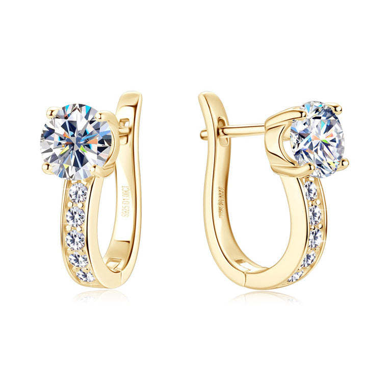 Channel Huggie Earrings | Gold 0