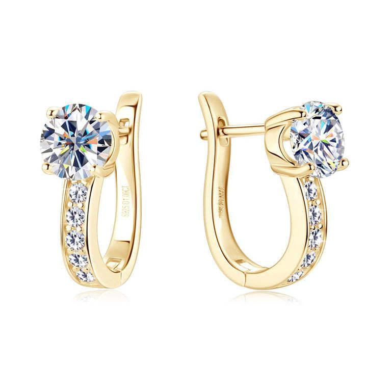 Channel Huggie Earrings | Gold 1