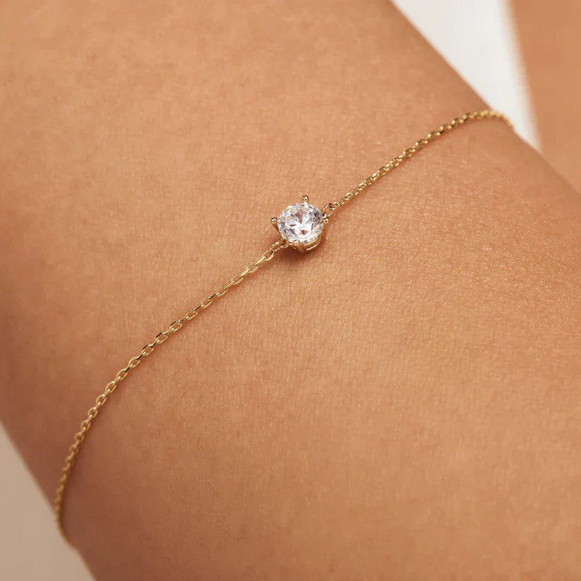ClÃ©a Stone Bracelet | White Gold 3