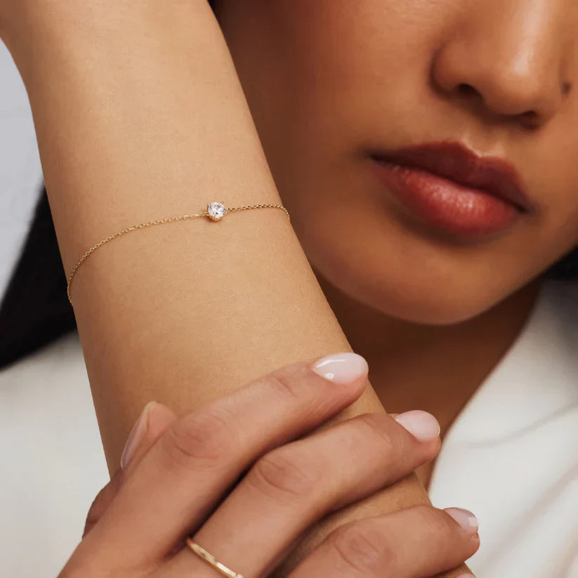 ClÃ©a Stone Bracelet | White Gold 4