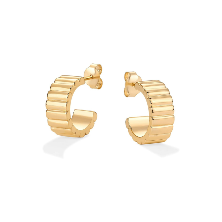 Classic Ridge Earrings | Gold 0