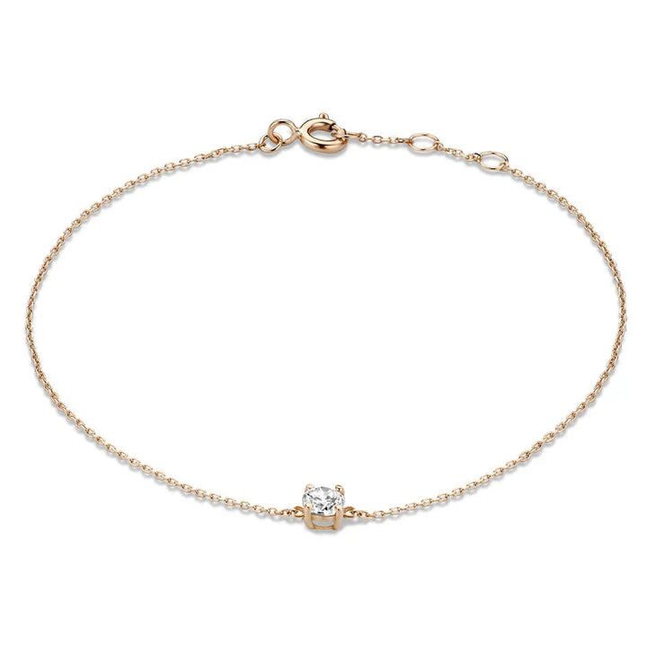 Cléa Moissanite Stone Bracelet | Gold 2