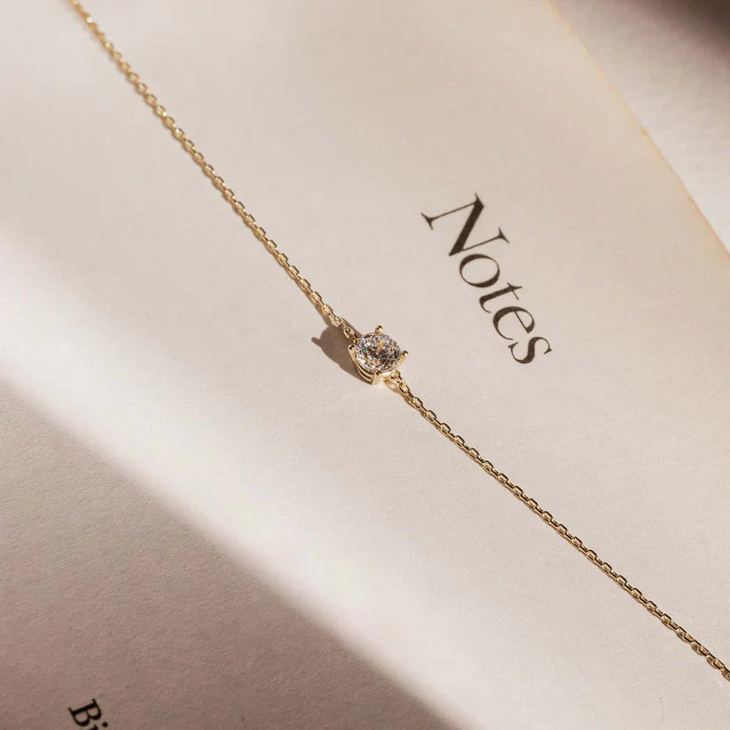 Cléa Moissanite Stone Bracelet | Gold 6
