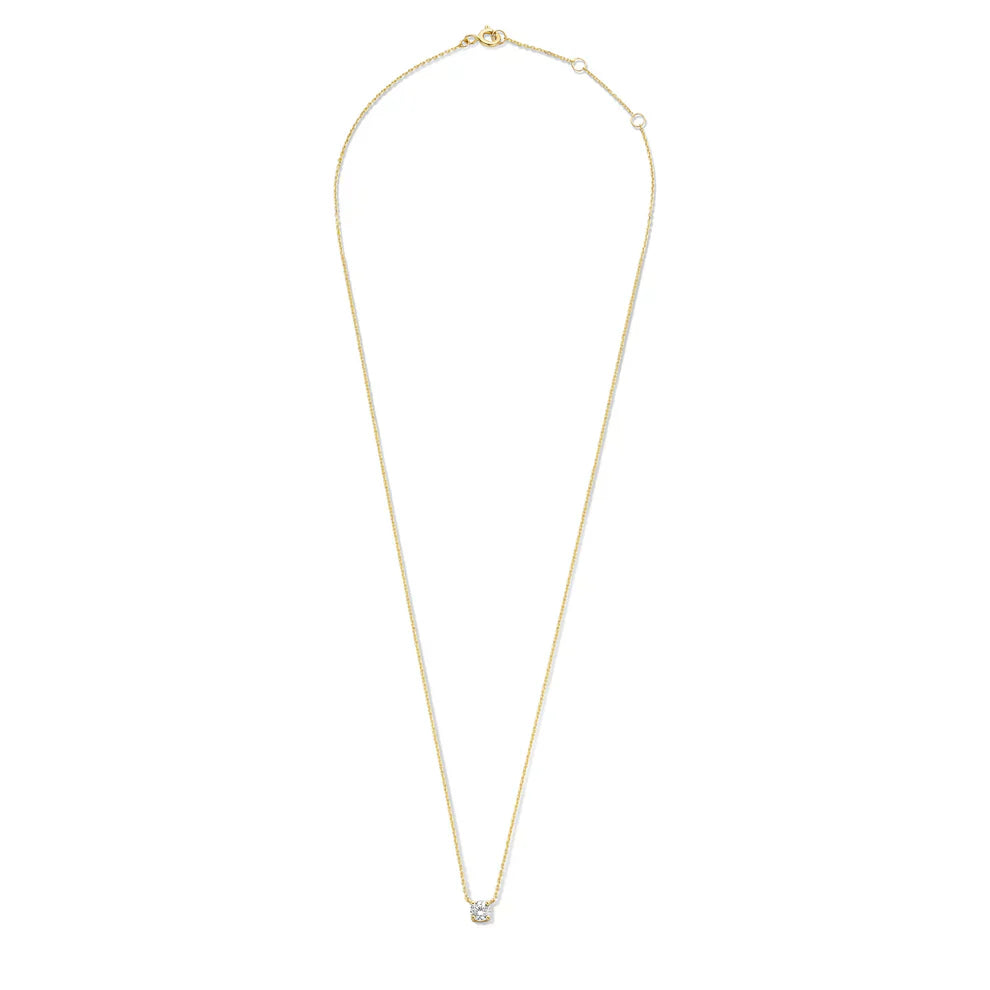 Cléa Moissanite Stone Necklace | Gold 4