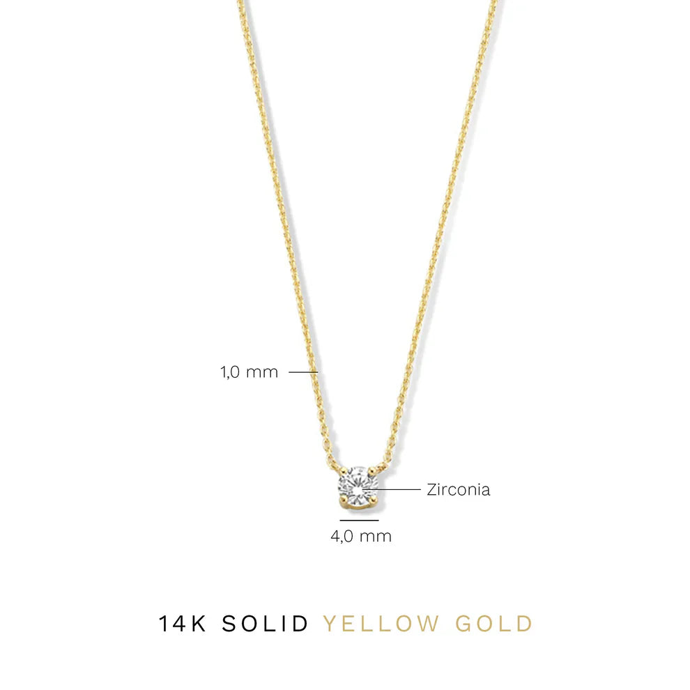 Cléa Moissanite Stone Necklace | Gold 5