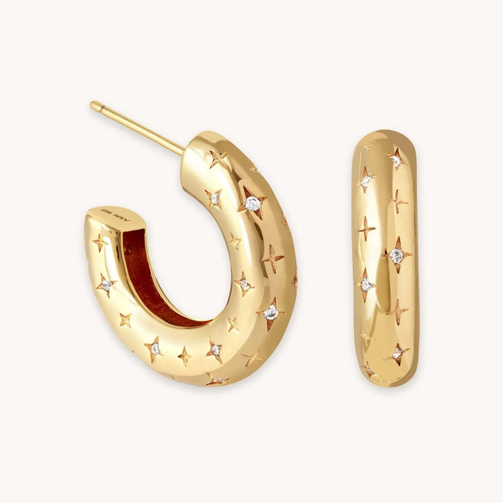Cosmic Hoop Earrings | Gold 0