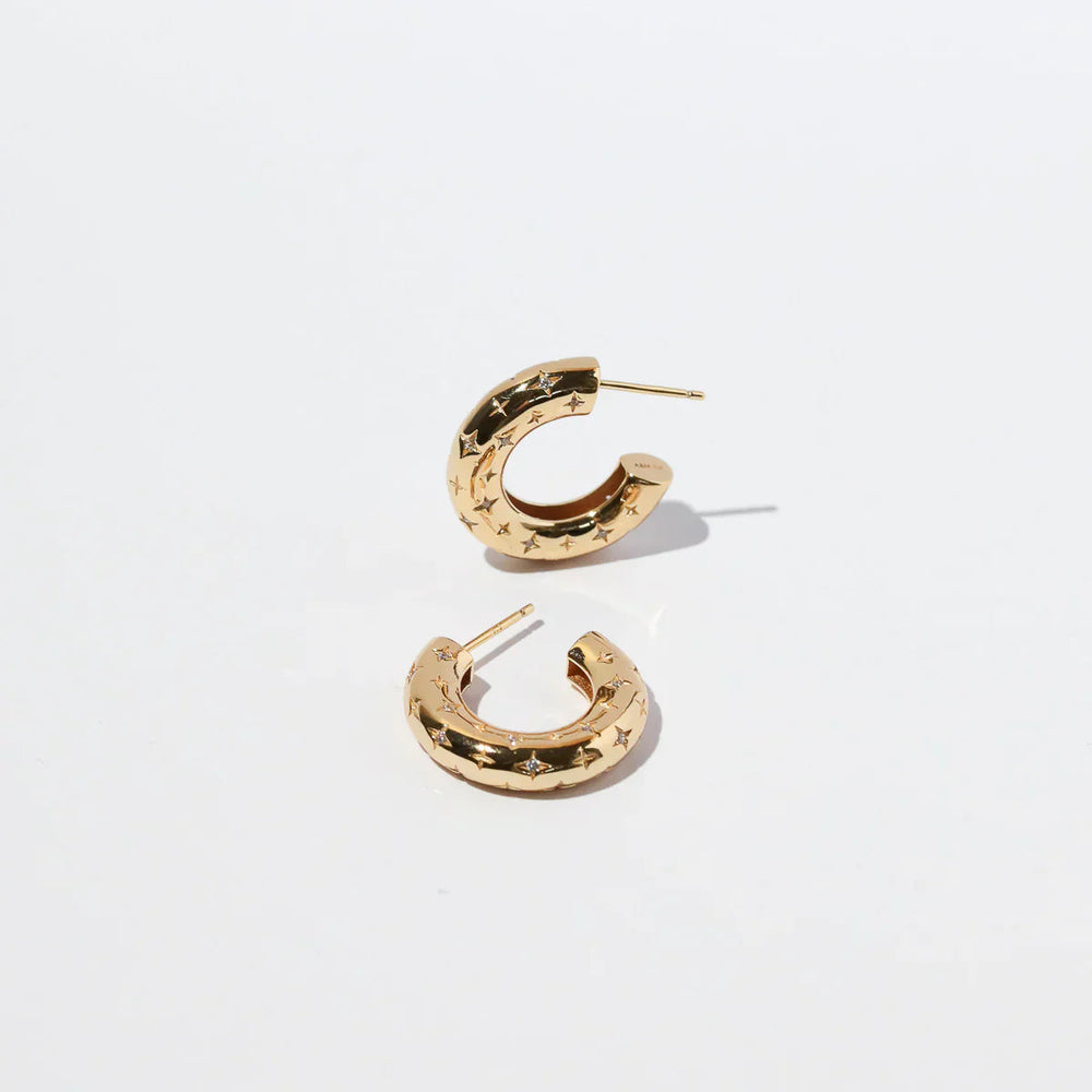 Cosmic Hoop Earrings | Gold 1