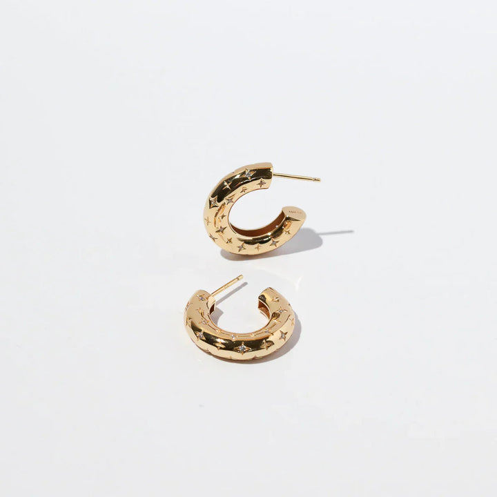 Cosmic Hoop Earrings | Gold 1