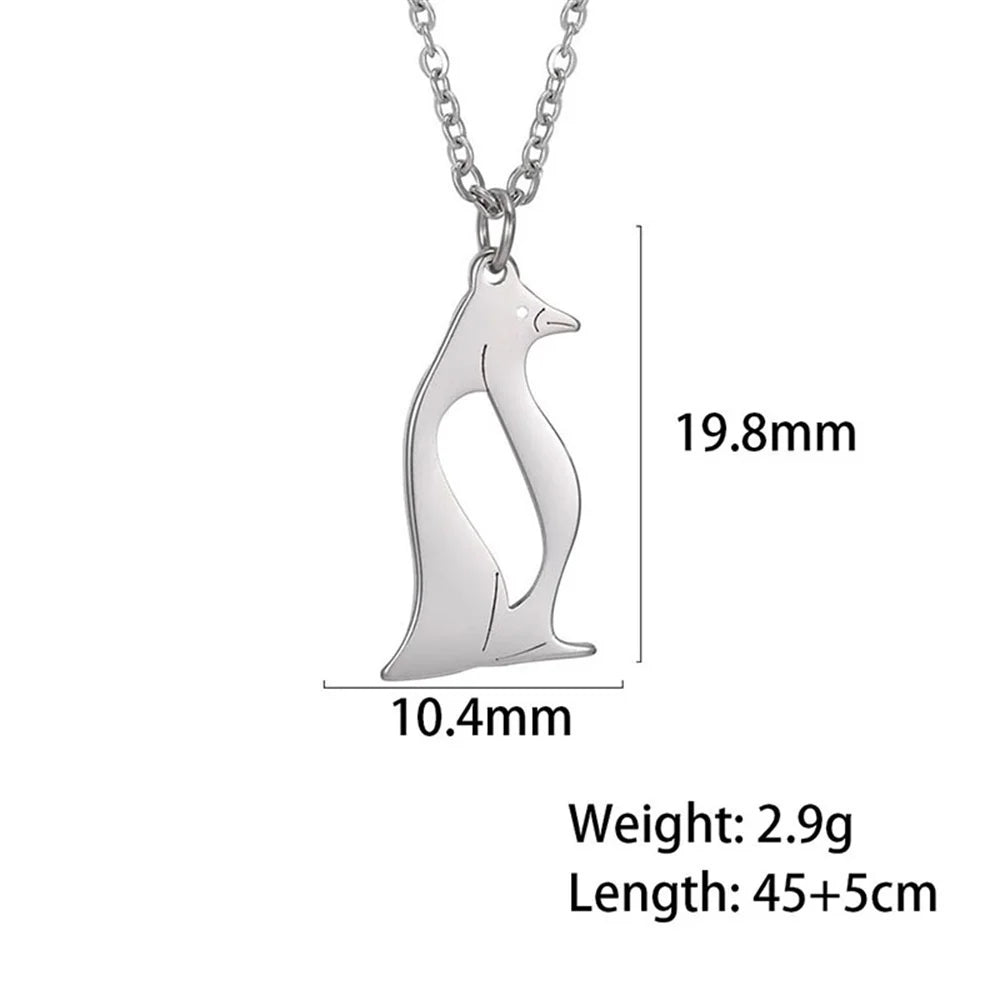 Cute Dolphin Whale Octopus Pendant Necklaces for Women Stainless Steel Marine Animals Charms Neck Chain Choker Fashion Jewelry 11