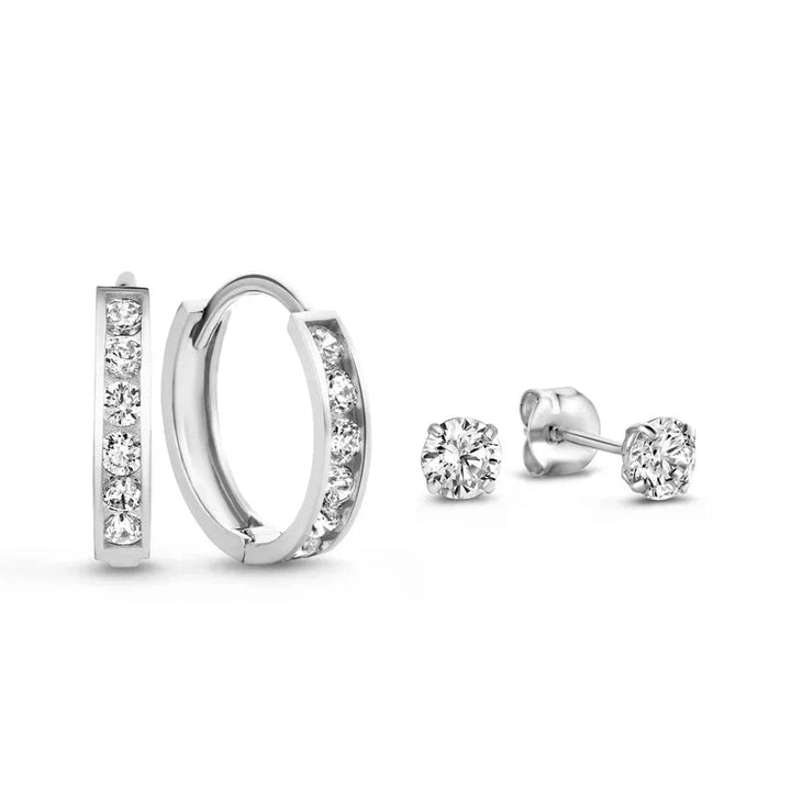 Dara Brillane Stone Earrings Set | Gold 1