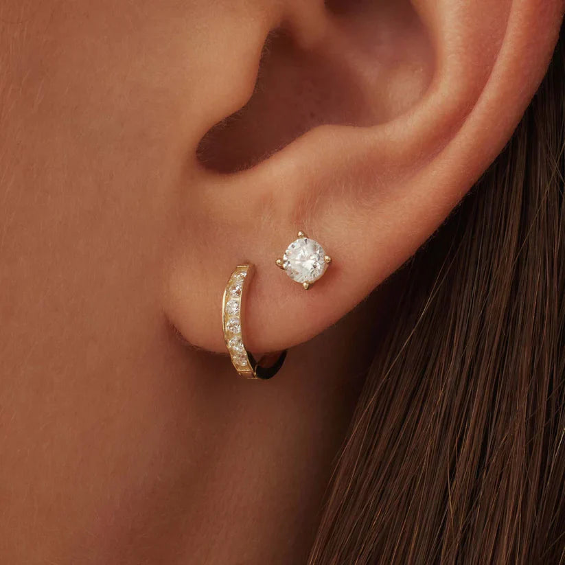 Dara Brillane Stone Earrings Set | Gold 4
