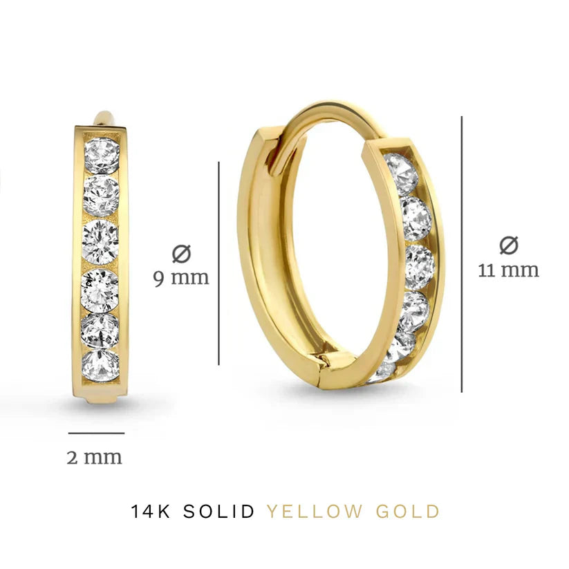 Dara Brillane Stone Earrings Set | Gold 7