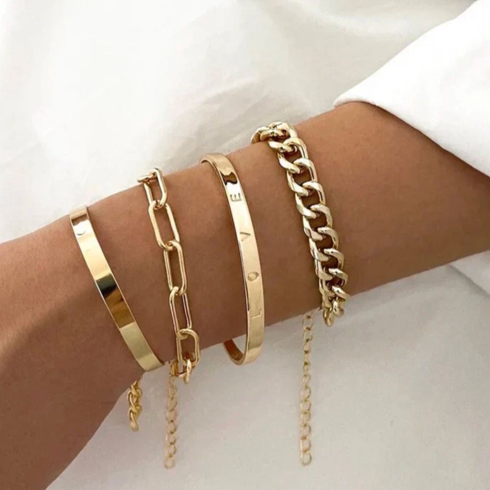 Elan Gold Bracelet Set 0