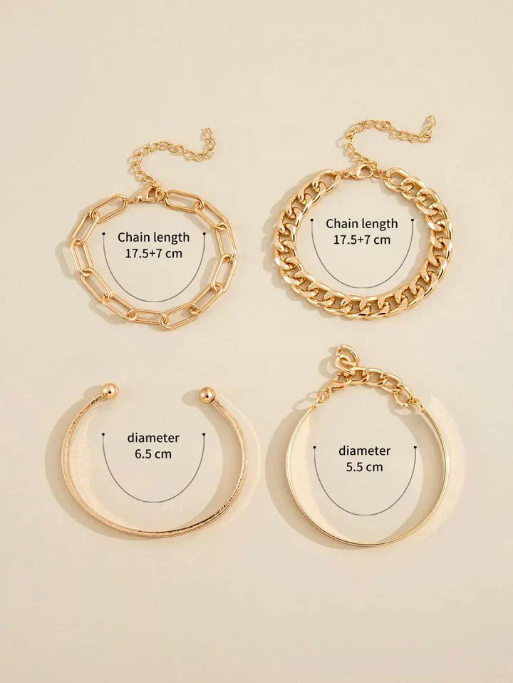 Elan Mercer Bracelet Set | Gold 3
