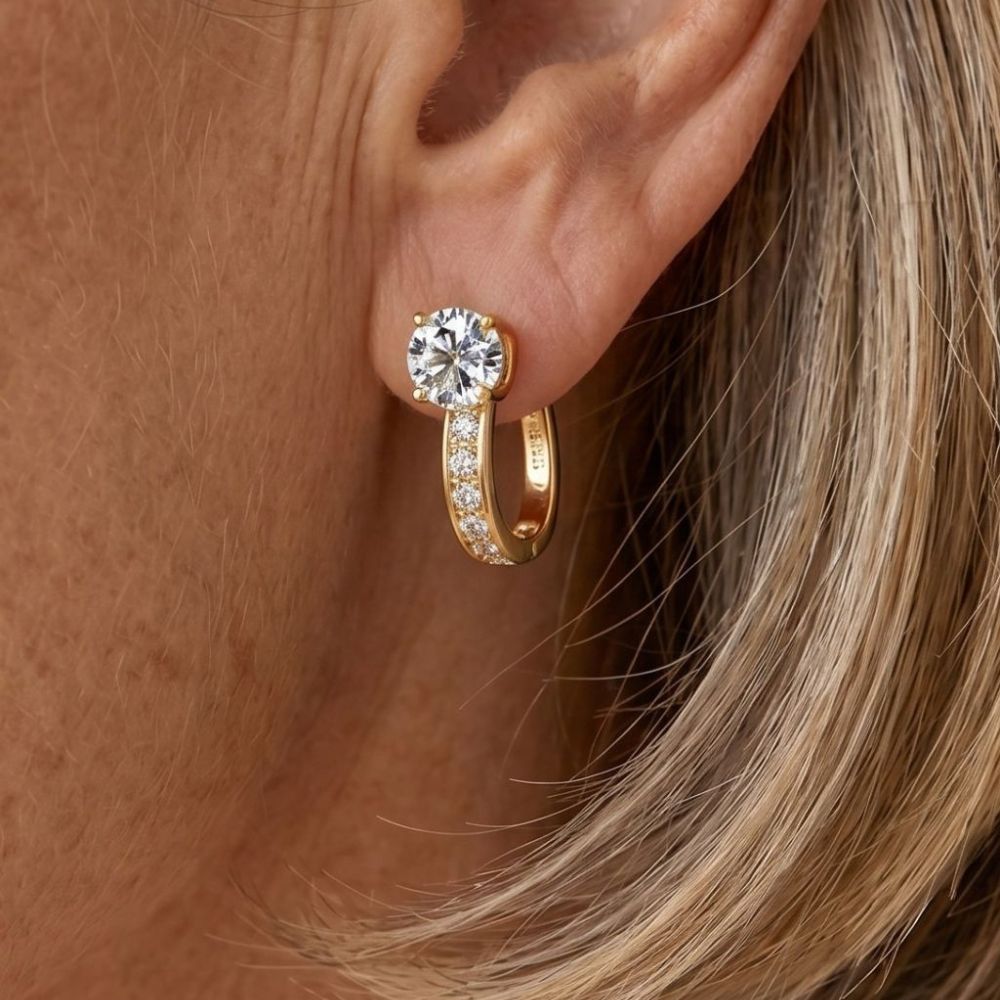 Elegant Huggie Earrings 1