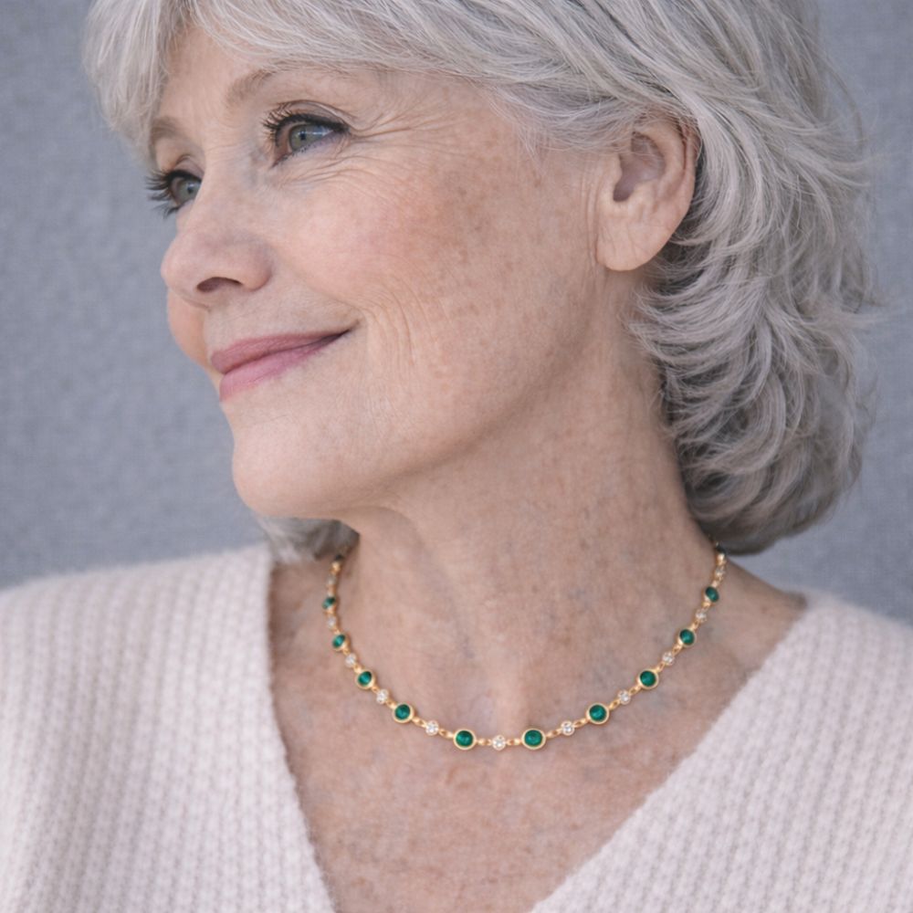 Emerald Green Pendant Necklace 1