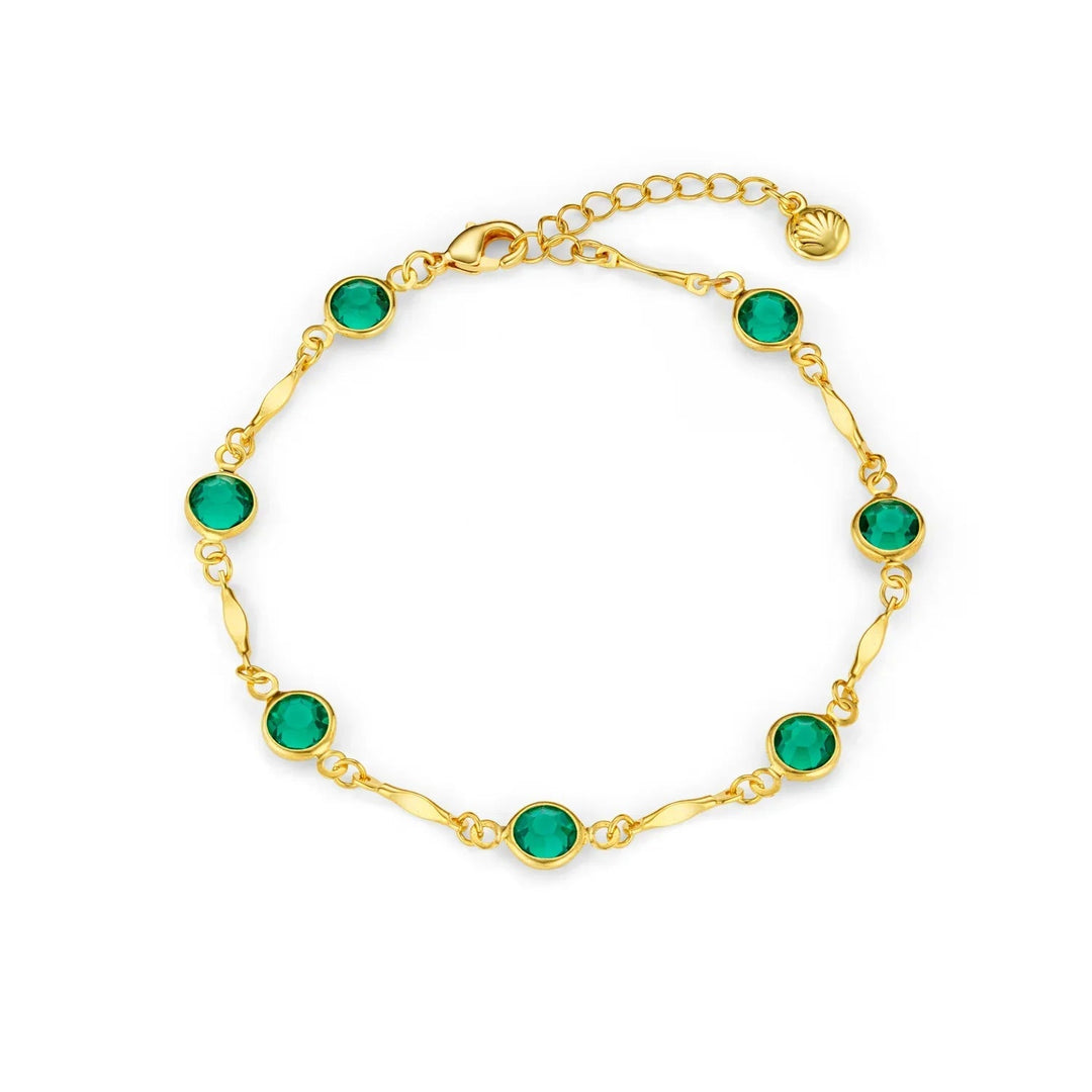 Emerald Link Chain Bracelet | Gold 0