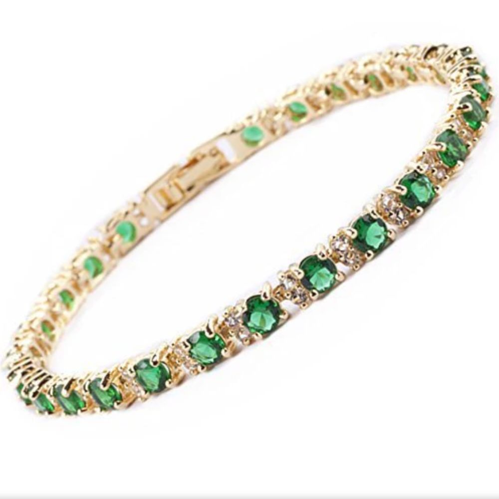 Emerald Trio Tennis Bracelet 0