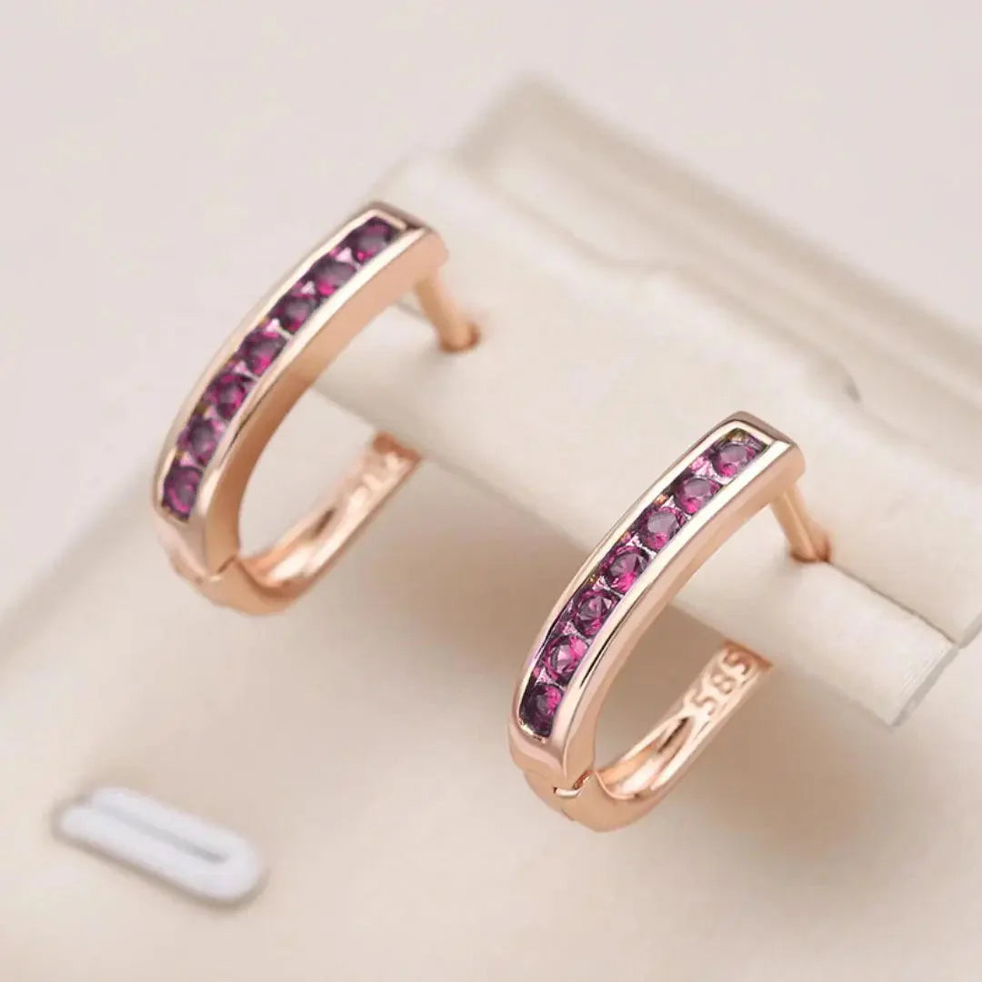 Emerald and Diamond Earrings in Gold 2