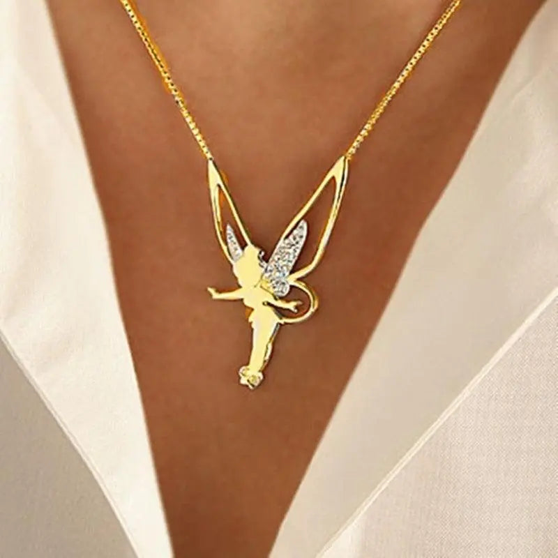 Fairy Necklace in Gold and Silver 1