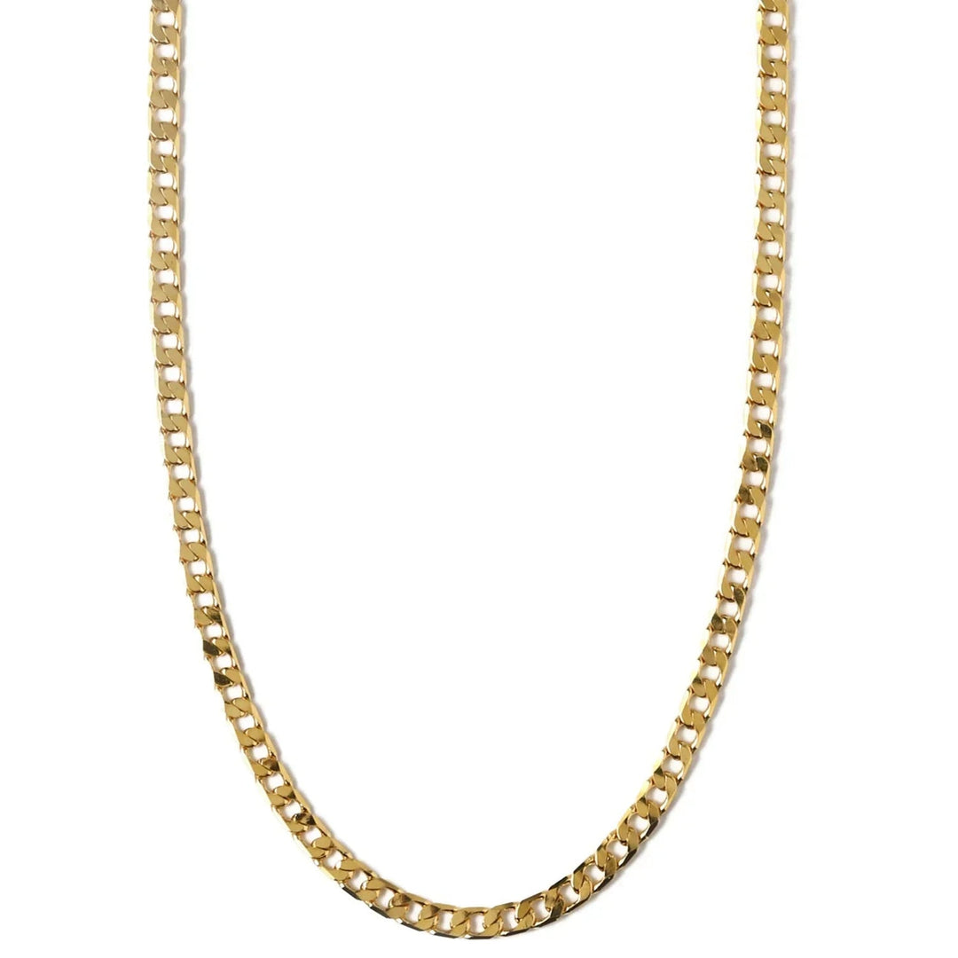 Flat Link Curb Chain Necklace | Gold 0