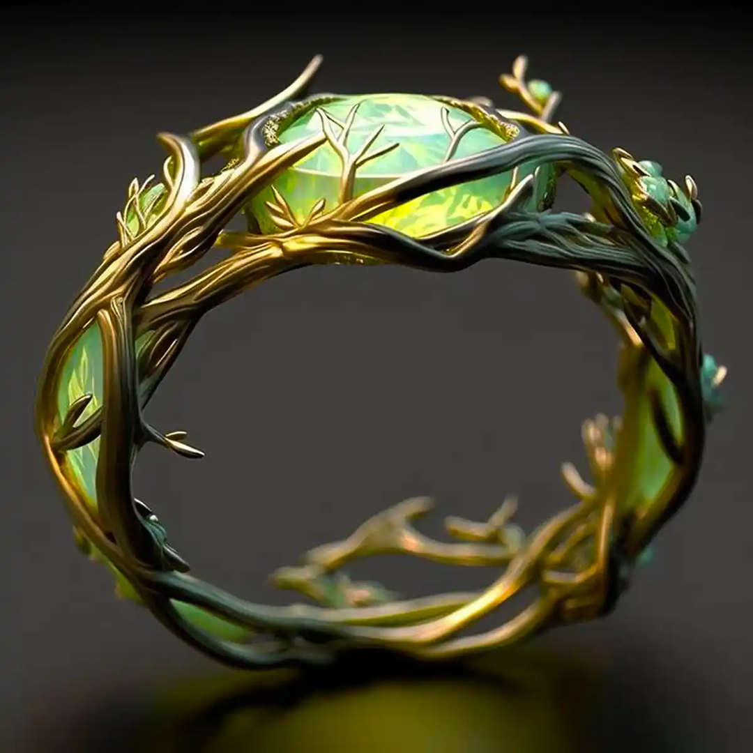 Green Opal Nature Ring 0