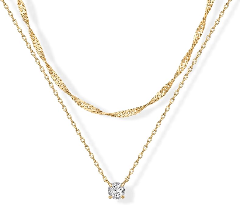Halo Layered Necklace | Gold 0