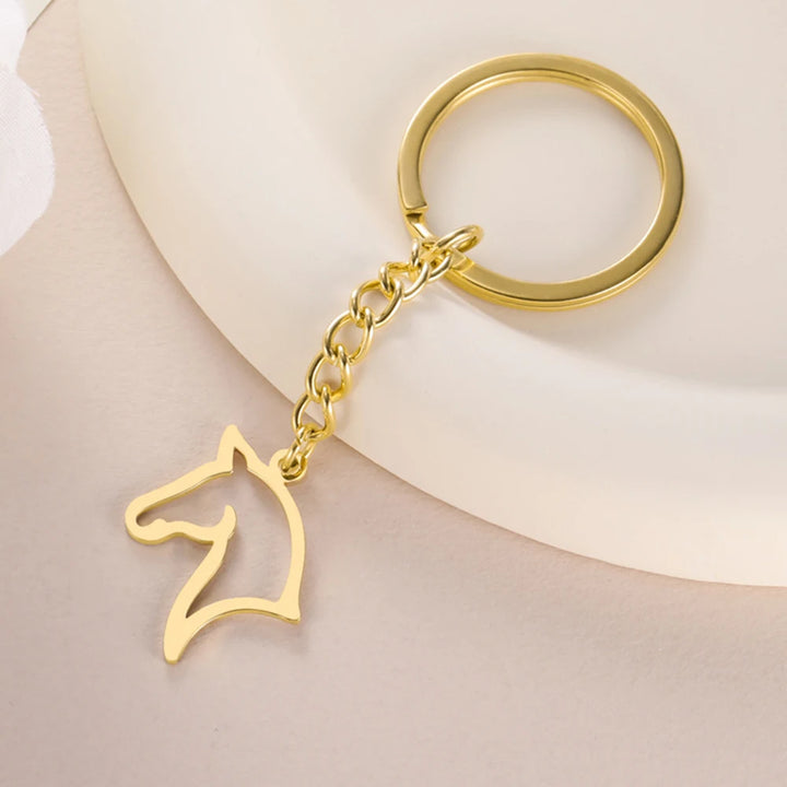 Horeto | Stainless Steel Horse Head Keychain 0
