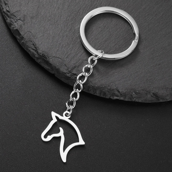 Horeto | Stainless Steel Horse Head Keychain 2