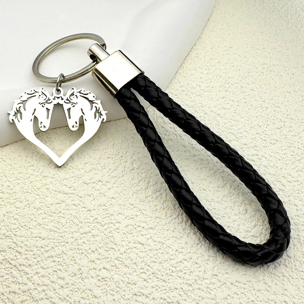 Horsel | Horse Head Crystal Stainless Steel Keychain 10