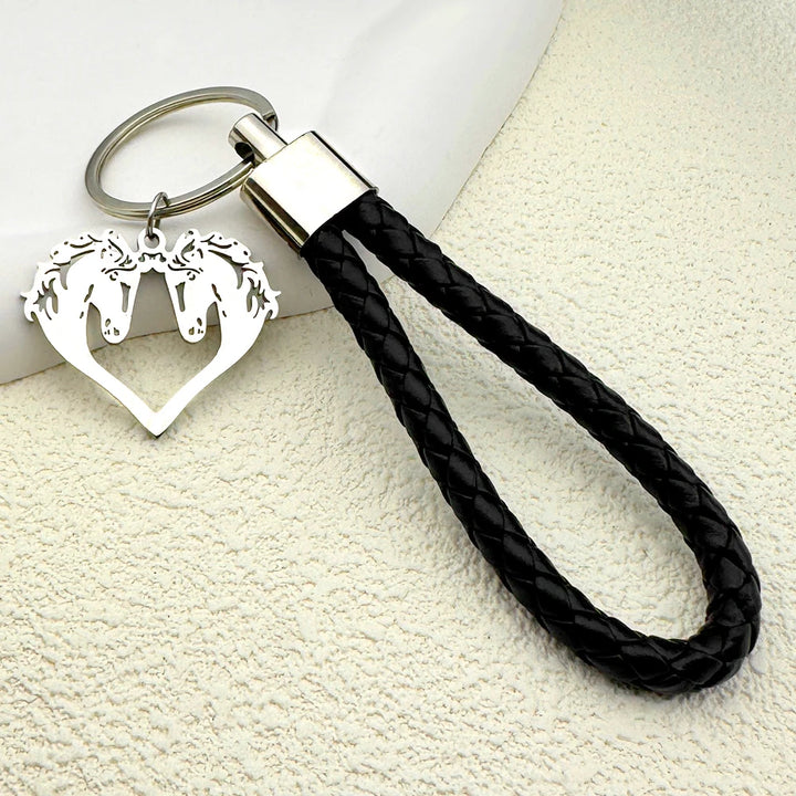 Horsel | Horse Head Crystal Stainless Steel Keychain 10