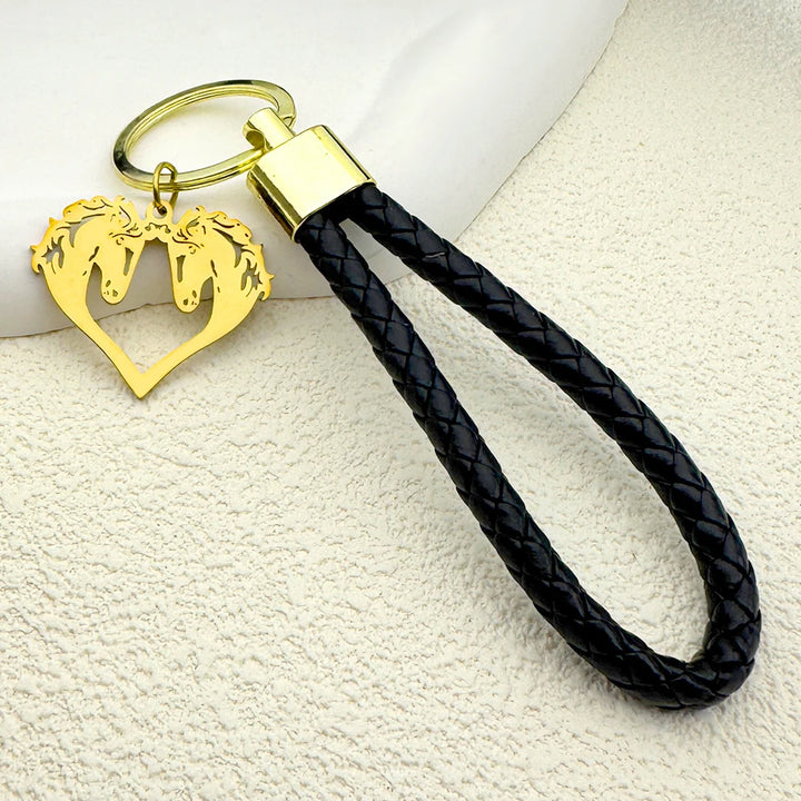 Horsel | Horse Head Crystal Stainless Steel Keychain 11