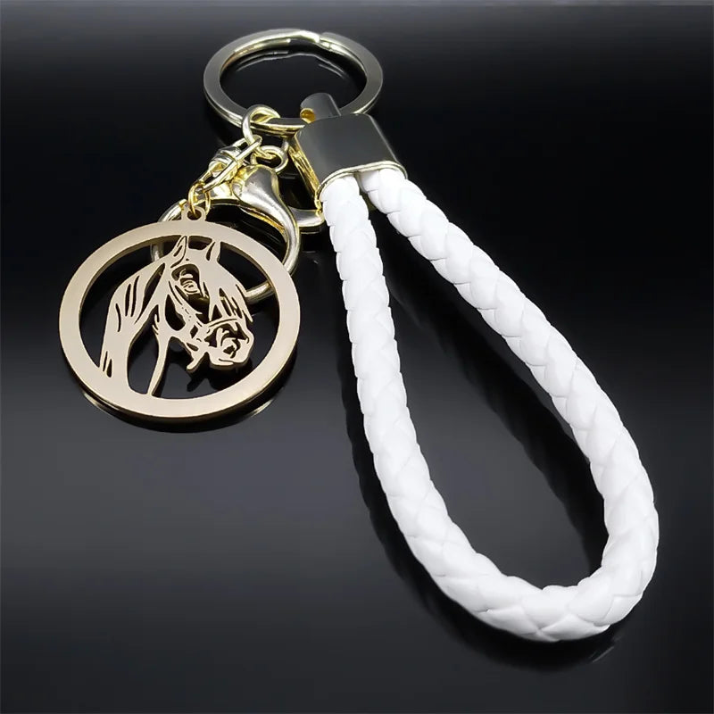 Horsel | Horse Head Crystal Stainless Steel Keychain 2