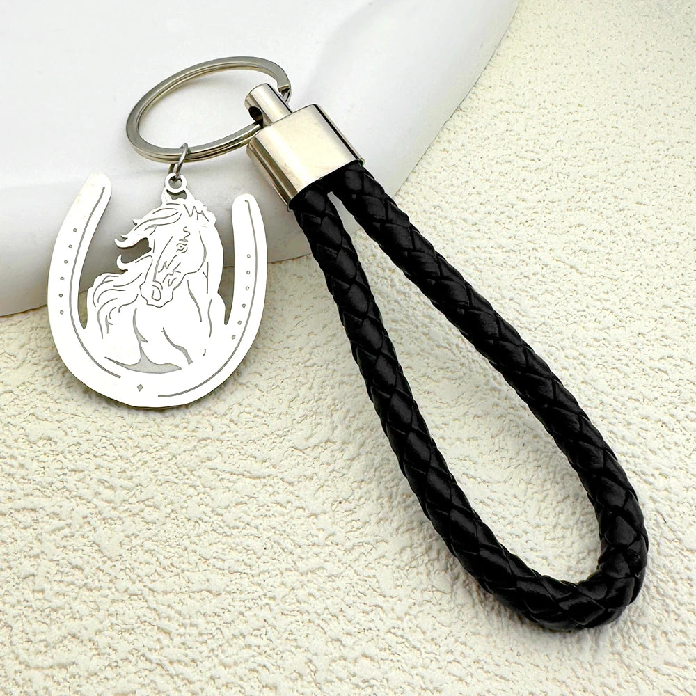 Horsel | Horse Head Crystal Stainless Steel Keychain 7