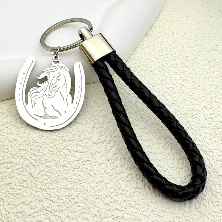 Horsel | Horse Head Crystal Stainless Steel Keychain 7
