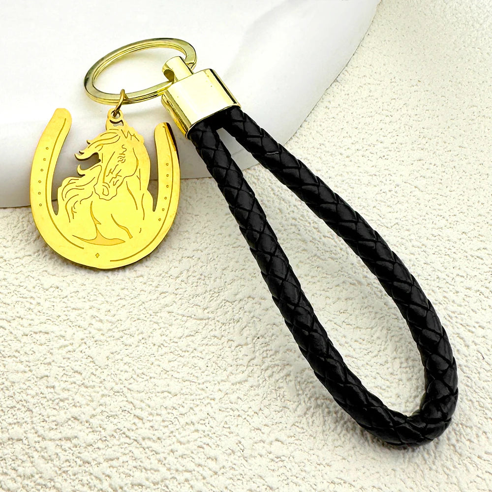 Horsel | Horse Head Crystal Stainless Steel Keychain 8