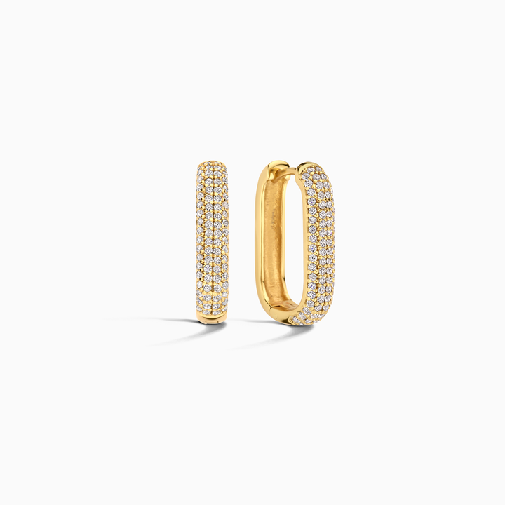 Icon Pave Hoops | Gold 0